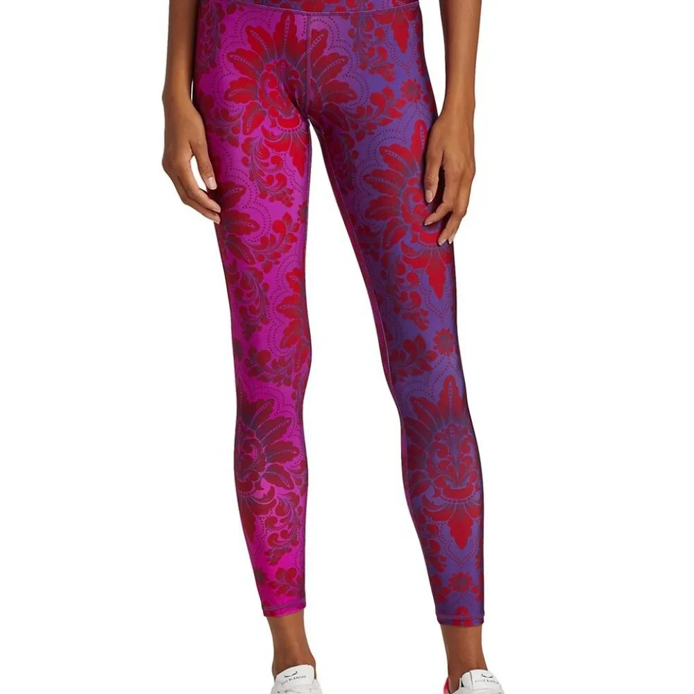 NWT EXCLUSIVE Terez Ruby Amethyst Damask Leggings XS - Picture 7 of 16